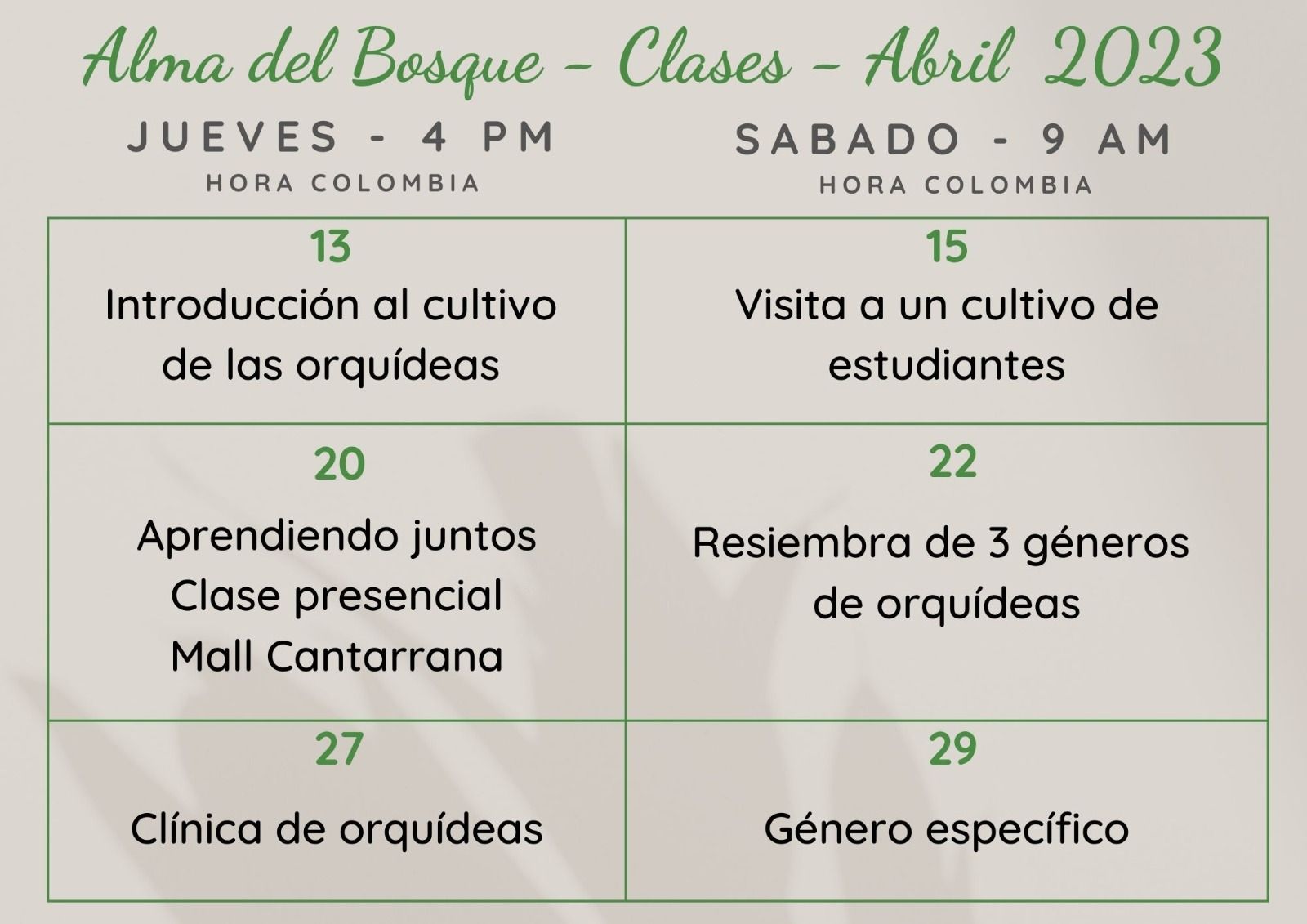 Programacion abril